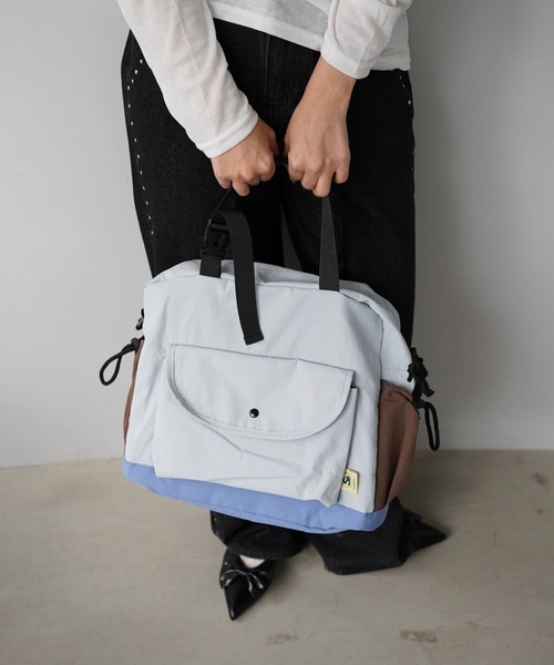 SANSeLF（サンセルフ）の「【SANSeLF】スクエアナイロンショルダーバッグ saa26s006（ショルダーバッグ・レディース・ライトパープル/グレー/ブラック・FREE）」の5枚目の写真