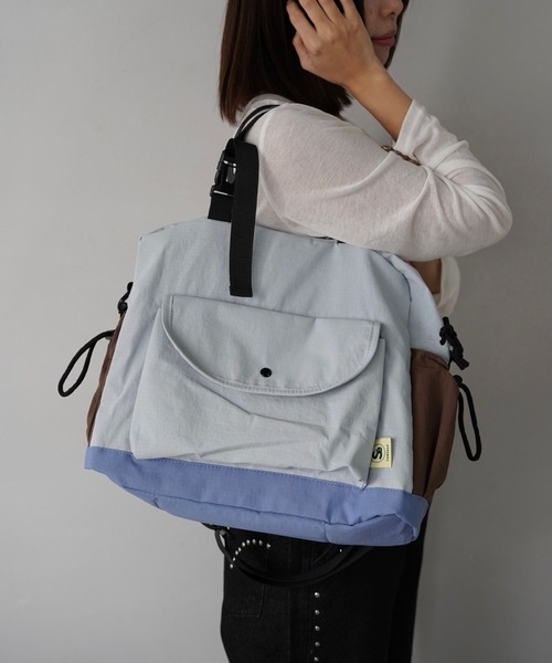 SANSeLF（サンセルフ）の「【SANSeLF】スクエアナイロンショルダーバッグ saa26s006（ショルダーバッグ・レディース・ライトパープル/グレー/ブラック・FREE）」の6枚目の写真