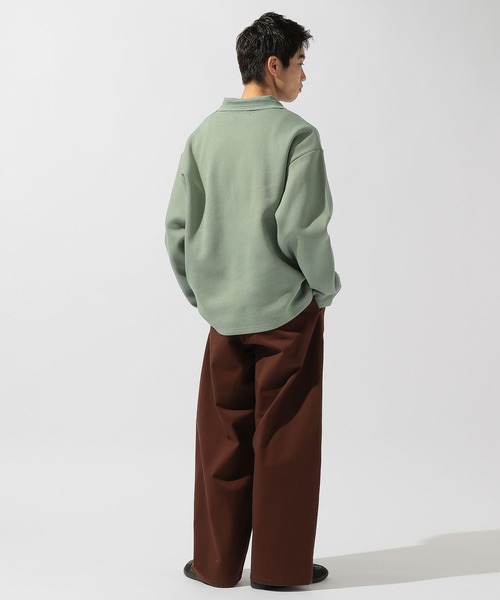 niko and...（ニコアンド）の「襟付きＶネックプルオーバー（Tシャツ/カットソー・メンズ・ブラック/ブラウン/ライトグリーン・LARGE/MEDIUM）」の11枚目の写真