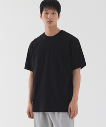PIANER（ピアネール）の「アスキン クール セミオーバーフィット 半袖Tシャツ (ブラック)（Tシャツ/カットソー）」