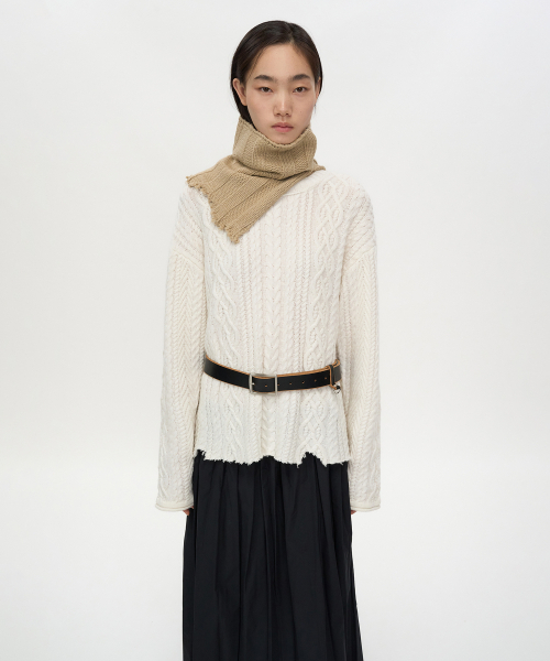 INSILENCE WOMEN（インサイレンスウーマン）の「グランジフィッシャーマンプルオーバー IVORY（ニット/セーター・レディース・その他・S/M）」の12枚目の写真
