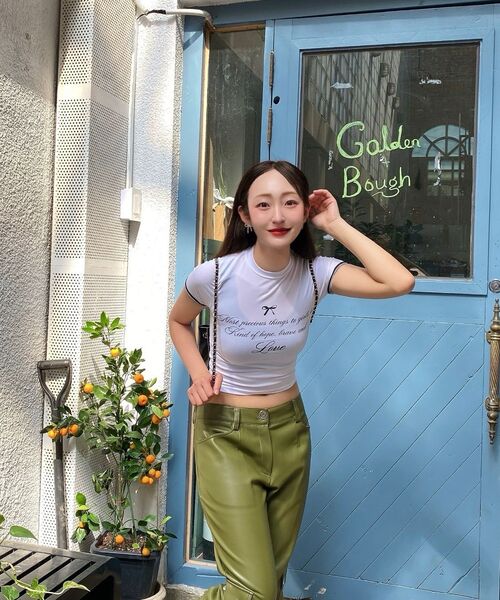 NCOVER(エヌカバー)の「ラブレースクロップ半袖Tシャツホワイト(Tシャツ/カットソー・レディース・その他・FREE)」の4枚目の写真