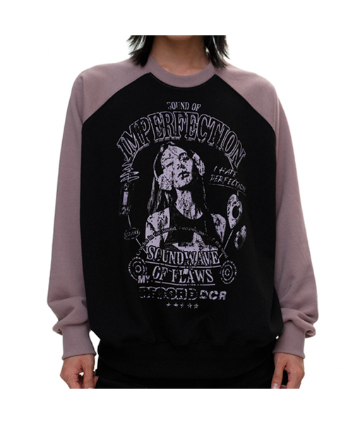 DEFYCLUBROBBERS(ディファイクラブロバース)の「Imperfection reglan sweatshirt (2color)(スウェット・レディース・ブラウン/ブラック・MEDIUM/LARGE)」の1枚目の写真