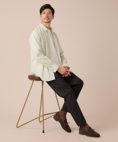 TAKEO KIKUCHI(タケオキクチ)の「【ON/OFF兼用】CARREMANファブリック スリムイージー スラックス(スラックス・メンズ・ブラック/ブラウン系・02/04/03)」の6枚目の写真