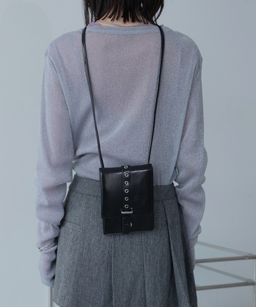VACANCY(ヴァカンシー)の「バックルデザインミニショルダーバッグ/ポシェット(ショルダーバッグ・レディース・ブラック/グレー・FREE)」の16枚目の写真