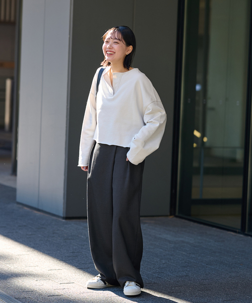 FRAMeWORK(フレームワーク)の「≪追加≫TWRカルゼラップパンツ(その他パンツ・レディース・チャコールグレー/ネイビー・38/36)」の12枚目の写真