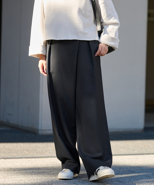 FRAMeWORK(フレームワーク)の「≪追加≫TWRカルゼラップパンツ(その他パンツ・レディース・チャコールグレー/ネイビー・38/36)」の16枚目の写真