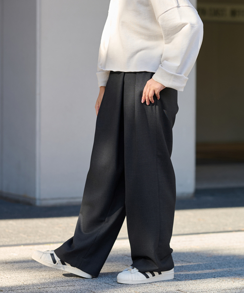 FRAMeWORK(フレームワーク)の「≪追加≫TWRカルゼラップパンツ(その他パンツ・レディース・チャコールグレー/ネイビー・38/36)」の17枚目の写真