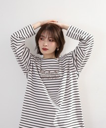 Arinomama（アリノママ）の「Arinomama フロッキーPTチュニックボーダーロンT（Tシャツ/カットソー）」