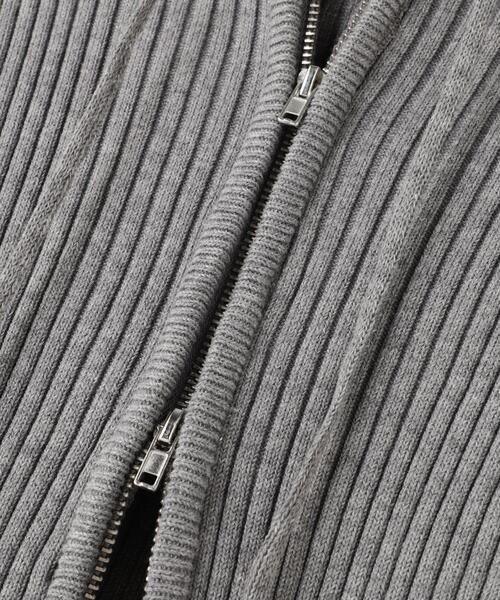 FREE'S MART（フリーズマート）の「◇配色リブショート丈ニットパーカー（ニット/セーター・レディース・グレー/ブラウン/ベージュ・FREE）」の16枚目の写真