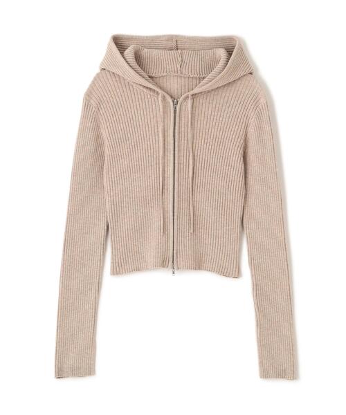 FREE'S MART（フリーズマート）の「◇配色リブショート丈ニットパーカー（ニット/セーター・レディース・グレー/ブラウン/ベージュ・FREE）」の18枚目の写真