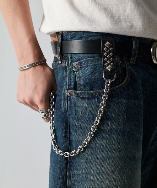 CALEE(キャリー)の「CALEE/キャリー STUDS LEATHER WALLET CHAIN ウォレットチェーン 2026年春夏(ウォレットチェーン・メンズ・ブラック・FREE)」の1枚目の写真