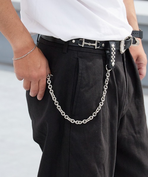 CALEE(キャリー)の「CALEE/キャリー STUDS LEATHER WALLET CHAIN ウォレットチェーン 2026年 夏 夏服(ウォレットチェーン・メンズ・ブラック・FREE)」の4枚目の写真