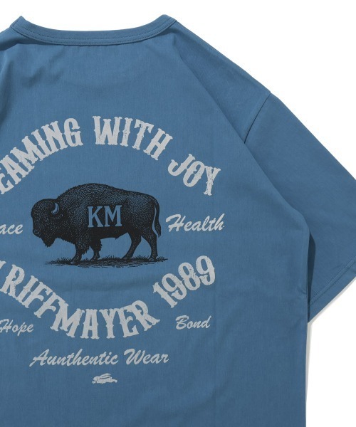 KRIFF MAYER(クリフメイヤー)の「【超接触冷感/UVカット】夏季GO! T(バッファロー)(Tシャツ/カットソー・メンズ・ブラック/ブルー/オフホワイト/レッド・X-LARGE/LARGE/MEDIUM)」の3枚目の写真