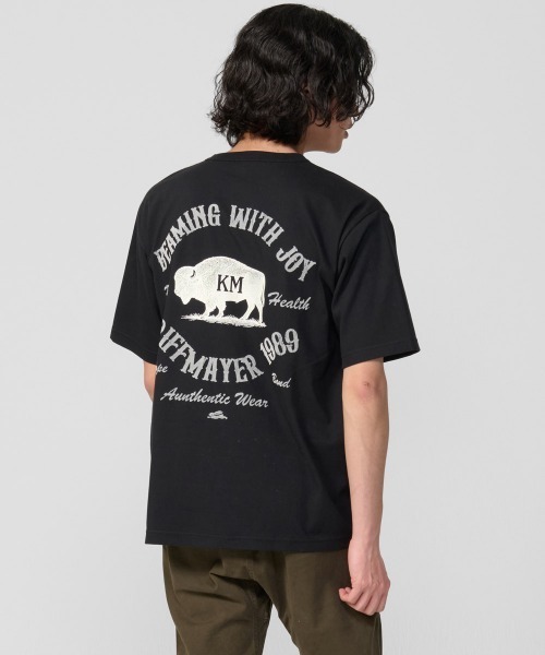 KRIFF MAYER(クリフメイヤー)の「【超接触冷感/UVカット】夏季GO! T(バッファロー)(Tシャツ/カットソー・メンズ・ブラック/ブルー/オフホワイト/レッド・X-LARGE/LARGE/MEDIUM)」の2枚目の写真