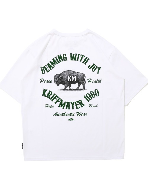 KRIFF MAYER(クリフメイヤー)の「【超接触冷感/UVカット】夏季GO! T(バッファロー)(Tシャツ/カットソー・メンズ・ブラック/ブルー/オフホワイト/レッド・X-LARGE/LARGE/MEDIUM)」の5枚目の写真