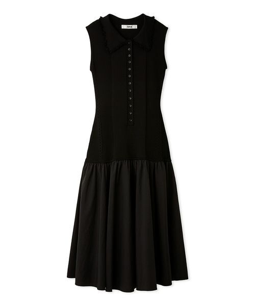 FURFUR（ファーファー）の「ポロニットワンピース（ワンピース・レディース・イエロー/ホワイト/ブラック・F）」の3枚目の写真