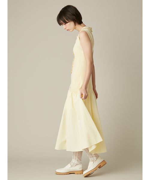 FURFUR（ファーファー）の「ポロニットワンピース（ワンピース・レディース・イエロー/ホワイト/ブラック・F）」の7枚目の写真