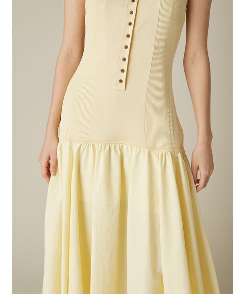 FURFUR（ファーファー）の「ポロニットワンピース（ワンピース・レディース・イエロー/ホワイト/ブラック・F）」の9枚目の写真