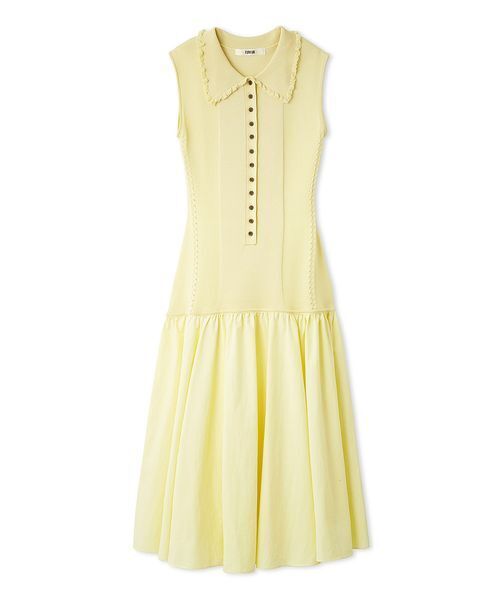 FURFUR（ファーファー）の「ポロニットワンピース（ワンピース・レディース・イエロー/ホワイト/ブラック・F）」の10枚目の写真