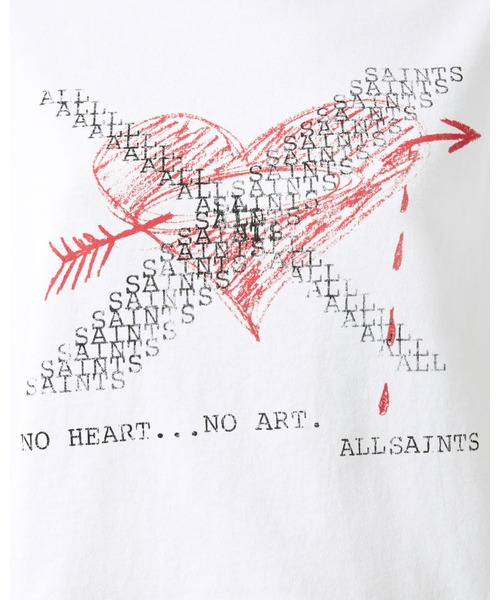 ALLSAINTS（オールセインツ）の「HEARTACHE LISA CREW NECK T-SHIRT | HEARTACHE LISA クルー ネック Tシャツ（Tシャツ/カットソー・レディース・ホワイト・XS/S/M）」の4枚目の写真