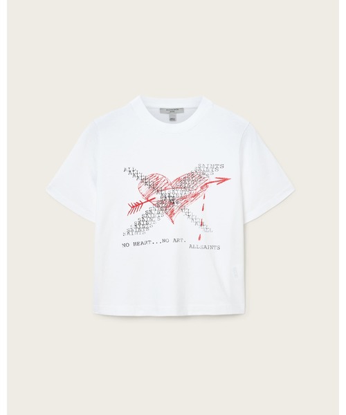 ALLSAINTS（オールセインツ）の「HEARTACHE LISA CREW NECK T-SHIRT | HEARTACHE LISA クルー ネック Tシャツ（Tシャツ/カットソー・レディース・ホワイト・XS/S/M）」の7枚目の写真