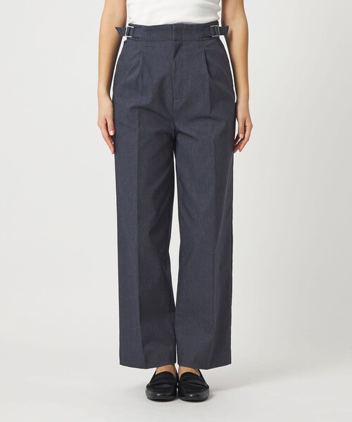 A DAY IN THE LIFE UNITED ARROWS(アデイインザライフユナイテッドアローズ)の「シャンブレー ワイドパンツ ‐ウォッシャブル‐<A DAY IN THE LIFE>(スラックス・レディース・ブラック/ネイビー・38/36)」の6枚目の写真