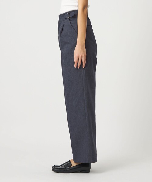 A DAY IN THE LIFE UNITED ARROWS(アデイインザライフユナイテッドアローズ)の「シャンブレー ワイドパンツ ‐ウォッシャブル‐<A DAY IN THE LIFE>(スラックス・レディース・ブラック/ネイビー・38/36)」の7枚目の写真