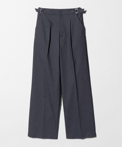 A DAY IN THE LIFE UNITED ARROWS(アデイインザライフユナイテッドアローズ)の「シャンブレー ワイドパンツ ‐ウォッシャブル‐<A DAY IN THE LIFE>(スラックス・レディース・ブラック/ネイビー・38/36)」の9枚目の写真