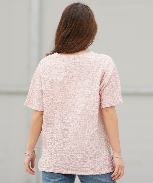 DISCUS ATHLETIC(ディスカス アスレチック)の「DISCUS ATHLETIC/ディスカスアスレチック 半袖 Tシャツ 6287-9971(Tシャツ/カットソー・レディース・スミクロ/グレイッシュブルー/ピンク・L/M)」の5枚目の写真