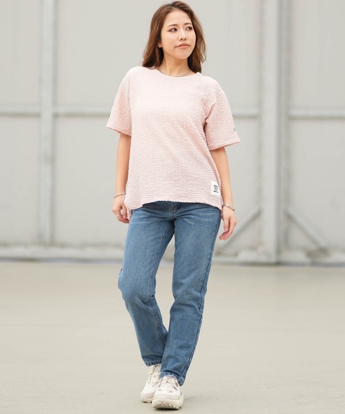 DISCUS ATHLETIC(ディスカス アスレチック)の「DISCUS ATHLETIC/ディスカスアスレチック 半袖 Tシャツ 6287-9971(Tシャツ/カットソー・レディース・スミクロ/グレイッシュブルー/ピンク・L/M)」の6枚目の写真