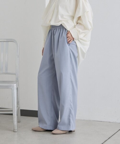 ear PAPILLONNER（イアパピヨネ）の「オンオフ兼用ライトイージーパンツ【SUM1 STYLE(スミスタイル)】（その他パンツ・レディース・ブルー系その他/キャメル/ブラック・FREE）」の3枚目の写真