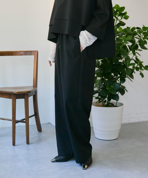 ear PAPILLONNER（イアパピヨネ）の「オンオフ兼用ライトイージーパンツ【SUM1 STYLE(スミスタイル)】（その他パンツ・レディース・ブルー系その他/キャメル/ブラック・FREE）」の19枚目の写真