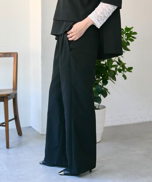 ear PAPILLONNER（イアパピヨネ）の「オンオフ兼用ライトイージーパンツ【SUM1 STYLE(スミスタイル)】（その他パンツ・レディース・ブルー系その他/キャメル/ブラック・FREE）」の20枚目の写真