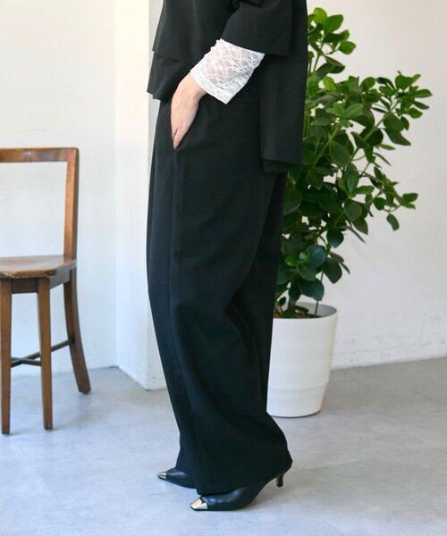 ear PAPILLONNER（イアパピヨネ）の「オンオフ兼用ライトイージーパンツ【SUM1 STYLE(スミスタイル)】（その他パンツ・レディース・ブルー系その他/キャメル/ブラック・FREE）」の21枚目の写真