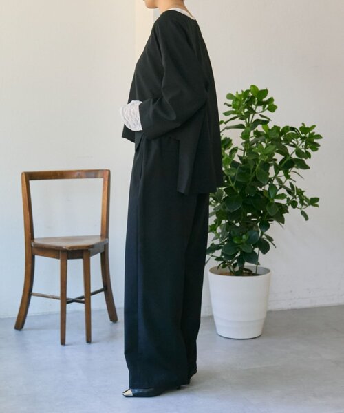ear PAPILLONNER（イアパピヨネ）の「オンオフ兼用ライトイージーパンツ【SUM1 STYLE(スミスタイル)】（その他パンツ・レディース・ブルー系その他/キャメル/ブラック・FREE）」の11枚目の写真