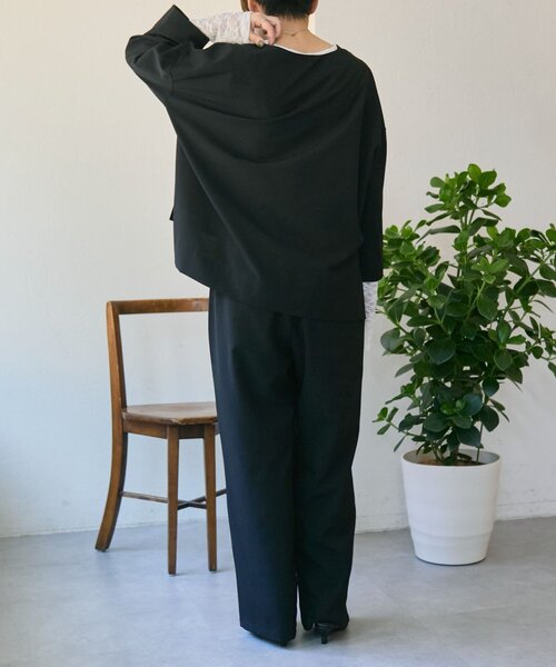 ear PAPILLONNER（イアパピヨネ）の「オンオフ兼用ライトイージーパンツ【SUM1 STYLE(スミスタイル)】（その他パンツ・レディース・ブルー系その他/キャメル/ブラック・FREE）」の12枚目の写真