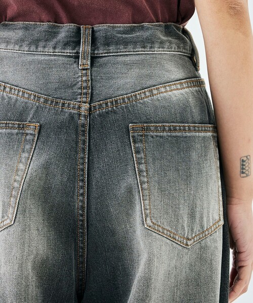 EDITION（エディション）の「ブラックデニム ドローコードパンツ（デニムパンツ・レディース・チャコールグレー/ブラック・38/36/34）」の7枚目の写真