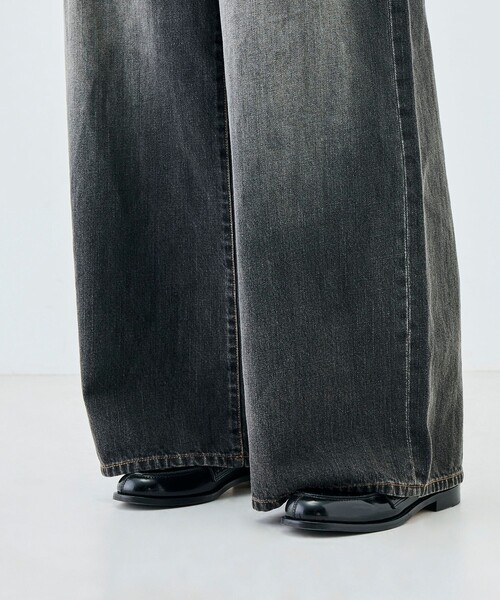 EDITION（エディション）の「ブラックデニム ドローコードパンツ（デニムパンツ・レディース・チャコールグレー/ブラック・38/36/34）」の9枚目の写真