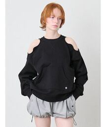 Cut Out  Shoulder Sweat Top/カットアウトショルダー スウェットトップ