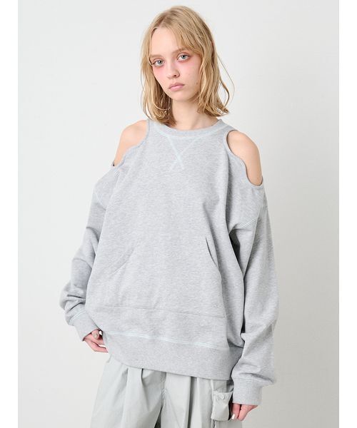 SORIN(ソリン )の「Cut Out Shoulder Sweat Top/カットアウトショルダー スウェットトップ(スウェット・レディース・ブラック/グレー/ホワイト・38)」の4枚目の写真
