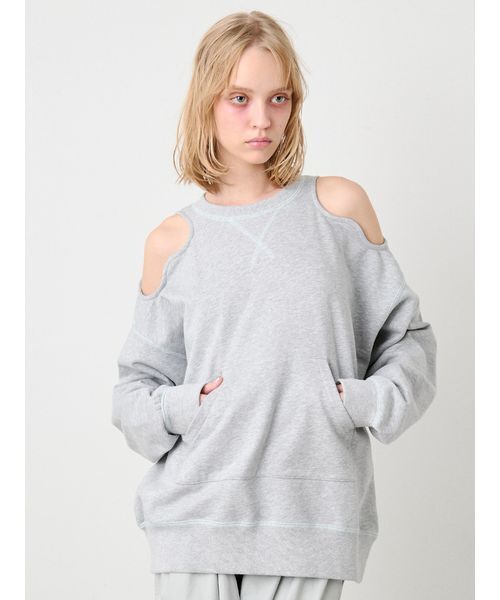SORIN(ソリン )の「Cut Out Shoulder Sweat Top/カットアウトショルダー スウェットトップ(スウェット・レディース・ブラック/グレー/ホワイト・38)」の5枚目の写真