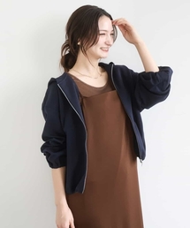 MK MICHEL KLEIN | コットンポンチパーカー/洗える(パーカー)