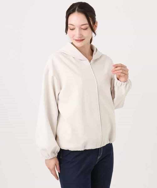 MK MICHEL KLEIN(エムケーミッシェルクラン)の「コットンポンチパーカー/洗える(パーカー・レディース・ネイビー/ベージュ・38)」の14枚目の写真