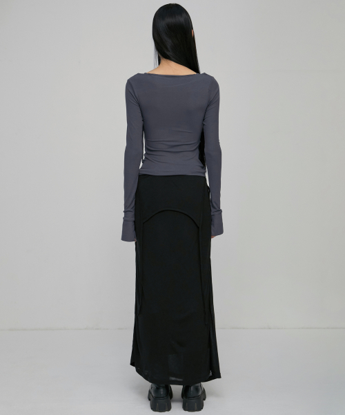 FLAREUP(フレアアップ)の「Layered Bustier Long Sleeve (FL-105_Charcoal)(Tシャツ/カットソー・レディース・チャコール・OS)」の8枚目の写真