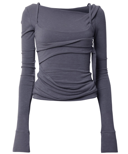 FLAREUP(フレアアップ)の「Layered Bustier Long Sleeve (FL-105_Charcoal)(Tシャツ/カットソー・レディース・チャコール・OS)」の9枚目の写真