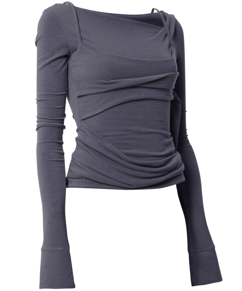 FLAREUP(フレアアップ)の「Layered Bustier Long Sleeve (FL-105_Charcoal)(Tシャツ/カットソー・レディース・チャコール・OS)」の11枚目の写真
