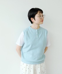 PAR ICI（パーリッシィ）の「ファンシーヤーン 模様編みニットベスト（ベスト）」