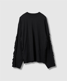 SUPER FINE DRY RUFFLE RUFFLE L/S TOPS スーパーファインドライラッフルラッフルロングスリーブトップス
