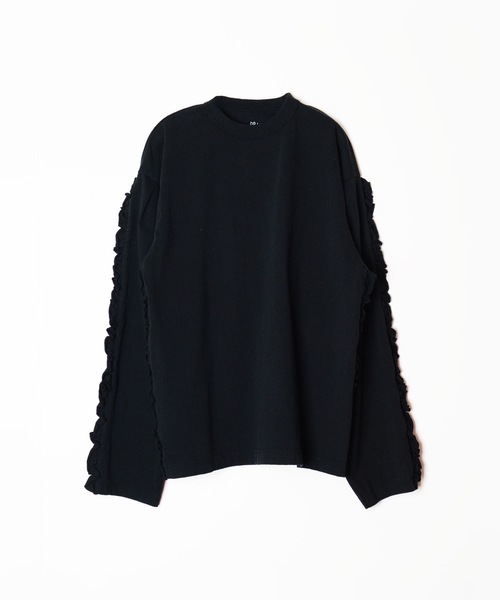 HOLIDAY(ホリデイ)の「SUPER FINE DRY RUFFLE RUFFLE L/S TOPS スーパーファインドライラッフルラッフルロングスリーブトップス(Tシャツ/カットソー・レディース・ダークネイビー/ホワイト/ブラック・XL)」の3枚目の写真